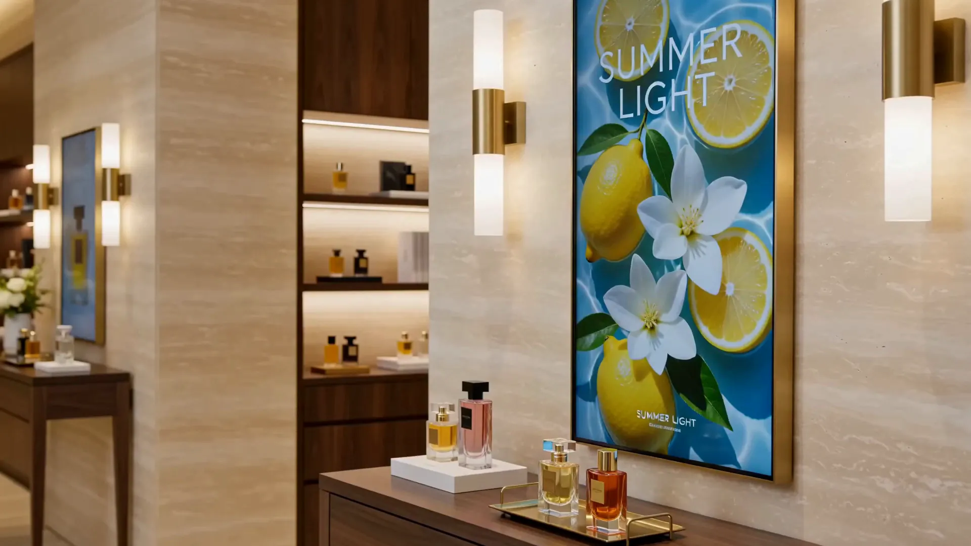Fragrance: the screen beside the product before it is picked up