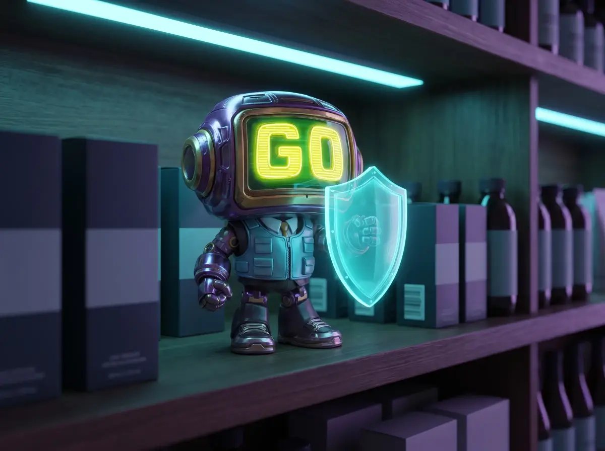 GoTrack robotu GoBot, bir mağazada